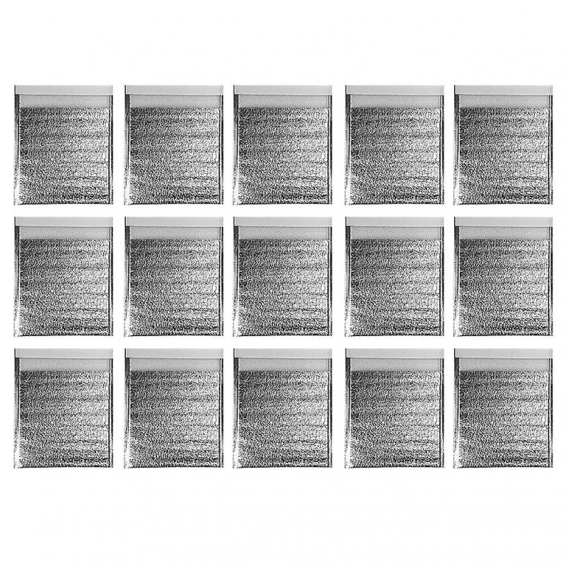 15 Pcs Practical Sealed Bags Aluminum Foil Folding Packaging Bags (Silver)