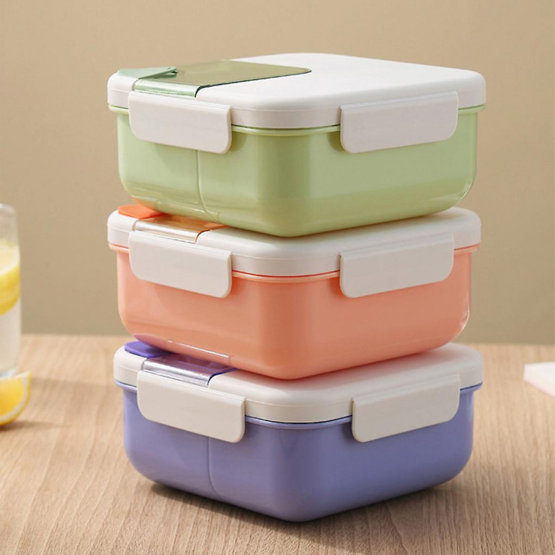Compartments Portable Food Container Plastic Locking