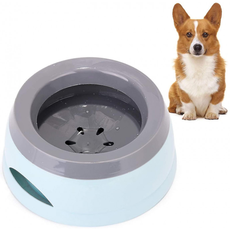 Water Bowl For Dogs On The Go, Leakproof Splash Feeding Bowlblue1pcs
