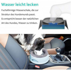 Water Bowl For Dogs On The Go, Leakproof Splash Feeding Bowlblue1pcs
