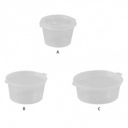 50 Pieces Home Single Use Bowl Food Box Rice Storage Jar Cup With Lid