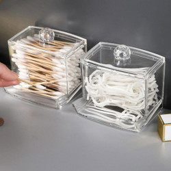 Transparent Plastic Swabs Box And Easy To Storage Solution Transparent