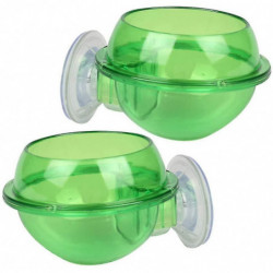 Ventouse Reptile Feeder Anti-escape Reptile Food Bowl Pour Tortue Gecko Serpentsvert, 2pcs)