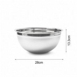 Salad Bowl Mirror Surface Anti-scratch Multifunctional Wide Opening Food Container Household Supplies