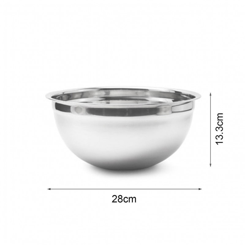 Salad Bowl Mirror Surface Anti-scratch Multifunctional Wide Opening Food Container Household Supplies
