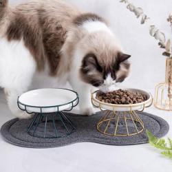 Ceramics Bowl For Pet Feeding Raised Bowl Food Container For Small Cats Puppies