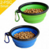 2 Pcs Collapcsble Dog Bowl