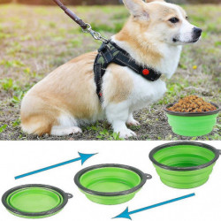 2 Pcs Collapcsble Dog Bowl