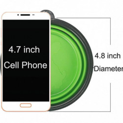 2 Pcs Collapcsble Dog Bowl