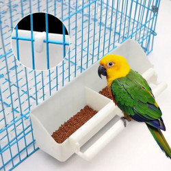 Bird Parrot Food Feeder Plastic Hanging Cage Feeding Cup Parakeet Feeder Box Pet Cage Plastic Large Capacity Food [...]