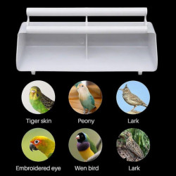 Bird Parrot Food Feeder Plastic Hanging Cage Feeding Cup Parakeet Feeder Box Pet Cage Plastic Large Capacity Food [...]