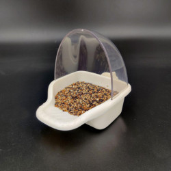 Parrot Feeder Plastic Container Inside Cage for Cockatiel Lovebird No Mess