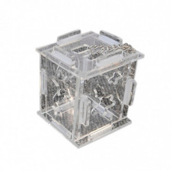 Seed Cup Treat Clear Food Seed Dispenser Container Set Hanging in Cage