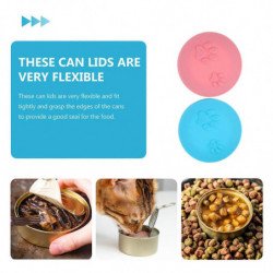 2Pcs Household Cat Food Lids Wear-resistant Can Covers Convenient Pet Food Covers