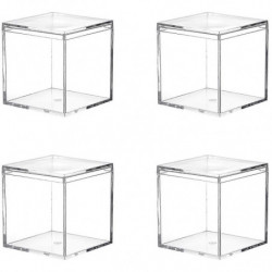 4-pack Plastic Container 2.2x2.2x2.2 Inches, Compatible With Candy Pills And Jewelry