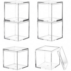 4-pack Plastic Container 2.2x2.2x2.2 Inches, Compatible With Candy Pills And Jewelry