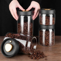 Coffee Beans Vacuum Sealed Tank Household Moisture-Proof Air Extraction Airtight Container Food Storage Jars,D