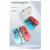 Transparent Storage Case for Switch/OLED Joy-Cons Handle Storage Box Dust-Proof High-Permeability Handle Storage White