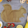 A-Snack Plate Space-Saving Storing Squirrel Wooden Snack Tray Pear Fruit Tray Nut Container Tablewa