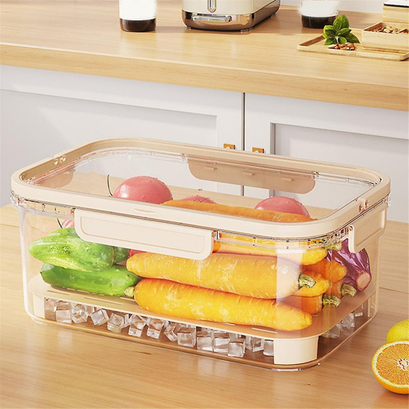Portable Refrigerator Fresh-Keeping Box,Large-Capacity Portable Crisper with Handle,Fruit Storage C