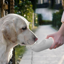 Water Dispenser,400ml (white) Pet Travel Dog Water Bottle, Bpa-free,antibacterial
