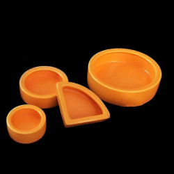 2 Pack Reptile Ceramic Food Bowl,Reptile Worm Dish Feeding Dishround,S