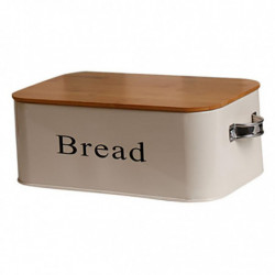 Iron Bread Box Kitchen Counter Storage Bin Food Container With Bamboo Lid For Loaves, Homemade Bread, Pastries, [...]