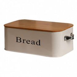 Iron Bread Box Kitchen Counter Storage Bin Food Container With Bamboo Lid For Loaves, Homemade Bread, Pastries, [...]
