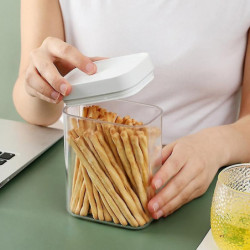400/700/1200/1600ML Transparent Food Storage Jar Good Sealing Durable Food-grade Easy to Clean Pract YGWL