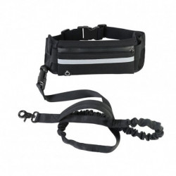 Jogging Ajustable Strap Portable Lead Dog Waist Leash Walking Belt Hands Free