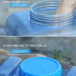 12L water canister, water canister with tap, water tank, portable drinking water canister, water container, water [...]