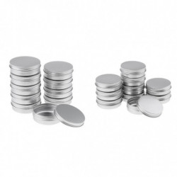 20 Empty Aluminum Tins Cans With Screw Lids Box Container Jar Top Round (40g,100g)