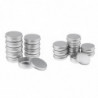 20 Empty Aluminum Tins Cans With Screw Lids Box Container Jar Top Round (40g,100g) 20 Empty Aluminum Tins Cans With Screw Lids Box Container Jar Top Round (40g,100g)