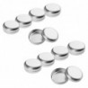 Récipient en boîtes en aluminium de 100 ml, 10 pots de couvercle à vis ronde boîtes de stockage en métal, boîtes [...]