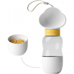 Dog Water Bottle With Food Container Multifunctional Portable 2 In 1 Travel Water Bottle