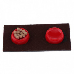 3x Dollhouse Miniature 1:12 Toy Pet Dog Food Bowl Set For Fairy Garden Decor 3x Dollhouse Miniature 1:12 Toy Pet Dog Food Bowl Set For Fairy Garden Decor
