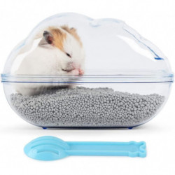Heytea Hamster Sand Bath Container Large Transparent Plastic Toilet With Scoop Set For Small Pet Animals Cage [...]