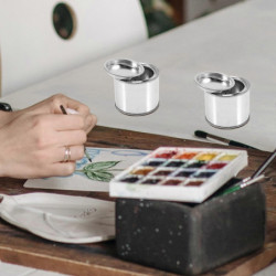 10Pcs Iron Round Paint Iron Practical Paint Storage Can Durable Ink Container for Storage(0.1L) 10Pcs Iron Round Paint Iron Practical Paint Storage Can Durable Ink Container for Storage(0.1L)