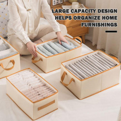 18l Folding Clothing Storage Box Dust-proof Large Capacity Case For Bedroom 18l Folding Clothing Storage Box Dust-proof Large Capacity Case For Bedroom
