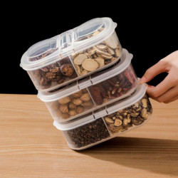 Plastic Spice Organizer Box Moisture-proof Food Containers For Kitchen Counters Cabinets Shelves