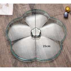 Flower Shape Snack Serving Tray Snacks Storage Box With Lid For Food Storage Box, Blue