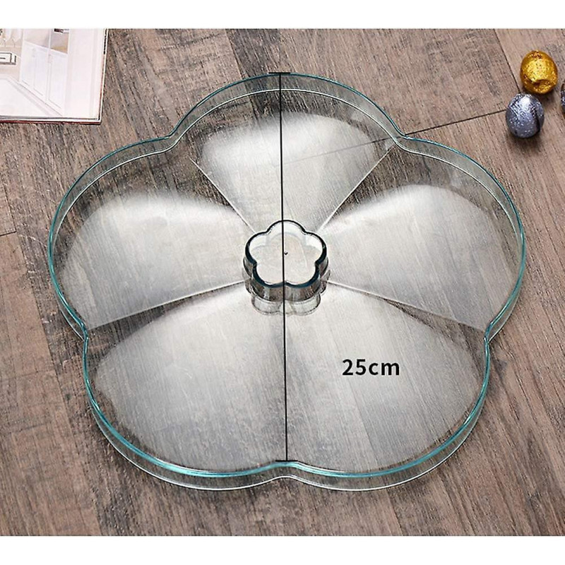 Flower Shape Snack Serving Tray Snacks Storage Box With Lid For Food Storage Box, Blue