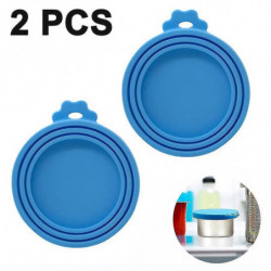 Pet Food Can Lids, Silicone Can Covers For Dog Cat Food, Universal Size Fit Small Medium Large Cans, 2 Pack