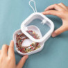 Mini Clear Plastic Organizer Portable Square Storage Box With Transparent Lids Drawer Container Chumian