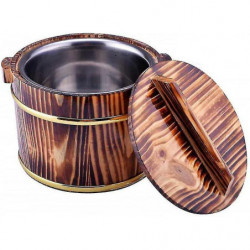 Garder au chaud en bois Seau à riz Bol Sushi Oke Baril de riz avec couvercle Accueil Cuisine Récipient alimentaire [...]