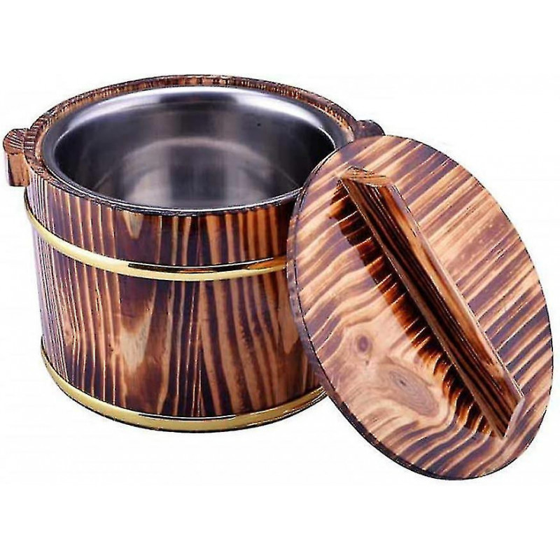 Garder au chaud en bois Seau à riz Bol Sushi Oke Baril de riz avec couvercle Accueil Cuisine Récipient alimentaire [...]