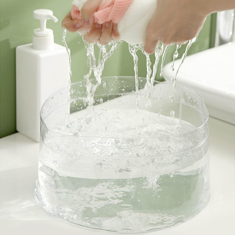 2PCS Foldable Bucket Outdoor Travel Foot Soaking Portable Large Capacity Water Storage Bucket Water Basin Wash Basin