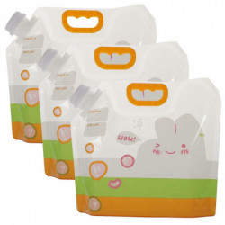 3pcs Grain Sealed Bag Fresh-keeping Dry Food Storage Bag Sous-sac de riz refermable