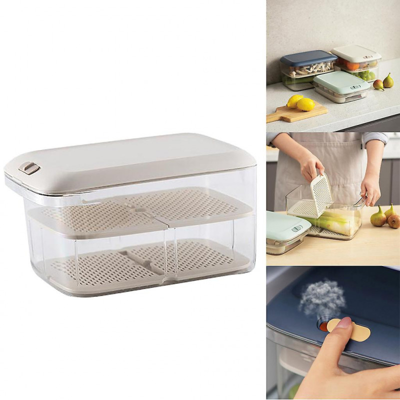 Couvercles en plastique de stockage Bpa Sans fuite Récipient alimentaire Vert clair A