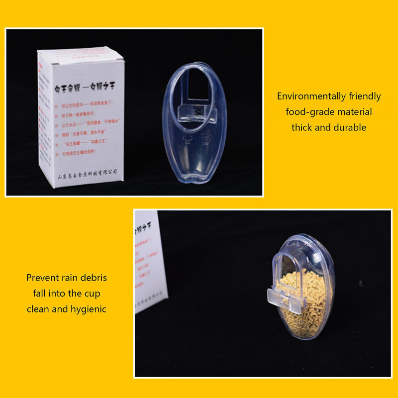 Mangeoire à oiseaux en plastique No Mess Food Container Distributeur automatique pour cockatiels